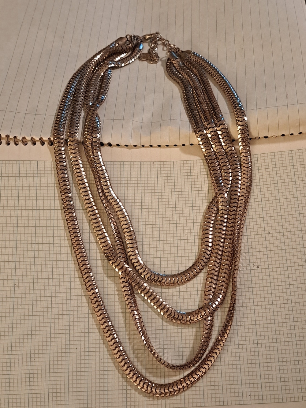 Graziano Layered Silver Multi-Strand Necklace